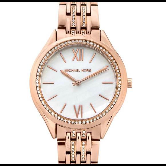 Brand New Michael kors Quartz Mother of pearl Dial Stainless Steel Ladies Watch - Picture 5 of 8